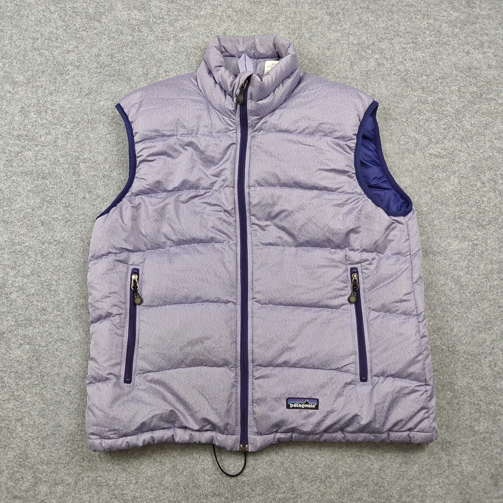 Patagonia Vest Womens Medium Purple Puffer Insulated Quilted Full Zip Pockets